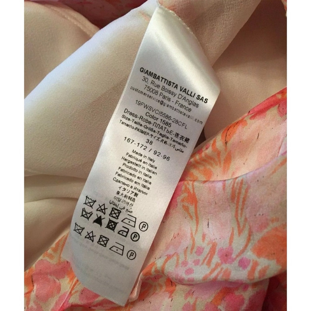 GiAMBATTiSTA VALLi Floral Silk Ruched Dress 38/2 - Picture 12 of 13